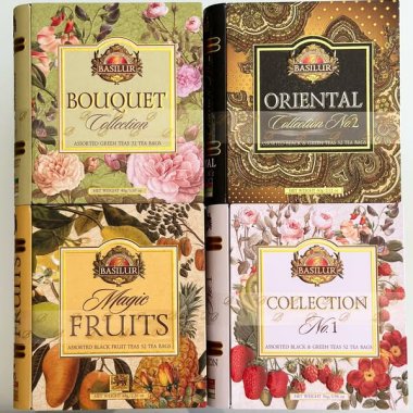 Tebøger metal med 32 x 1,5 g tebreve eller 100 g løs te