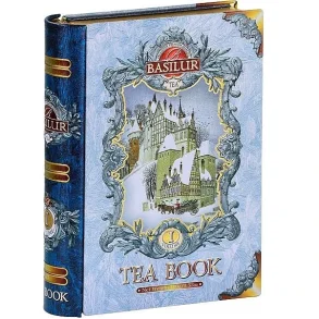 70208-7597 BASILUR TEBOG Blue Tea Book Bind I Metal Ls Bladte 100g (kornblomst, jasmin, mandel)