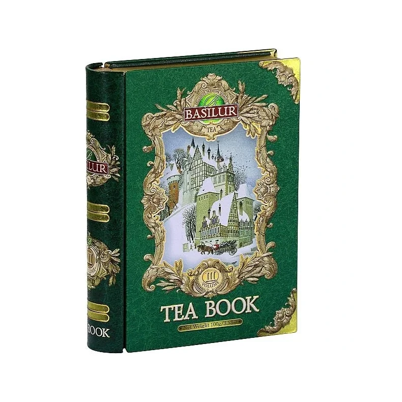 70289-7605 BASILUR TEBOG Green Tea Book Bind III Winter Metal Ls Bladte 100g grn te