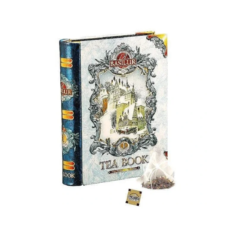 70401 BASILUR TEBOG Mini Blue Tea Book Bind 1 Metal Pyramide Tebreve 5x2g SORT TE MED SMAG (