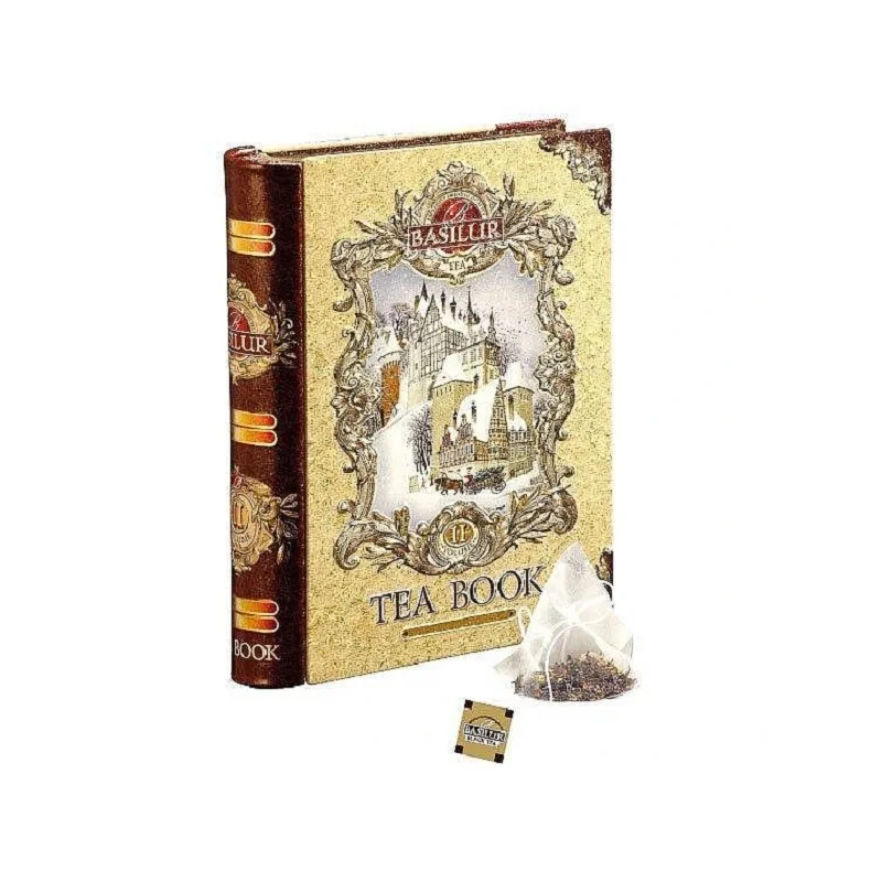 70402 BASILUR TEBOG Mini Gold Tea Book Bind 2 Metal Pyramide Tebreve 5x2g sort te