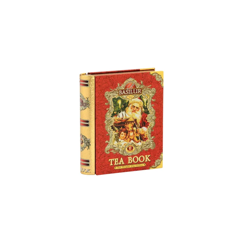 70395 BASILUR JULE TEBOG Tea Book Bind 5 R�d (Jul) 100g l�s Ceylon bladte