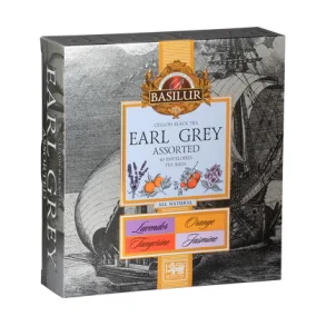 72171-Te�ske med 10 x 4 tebreve ( Earl Grey ) smag med jasmin, mandarin, lavendel og appelsin