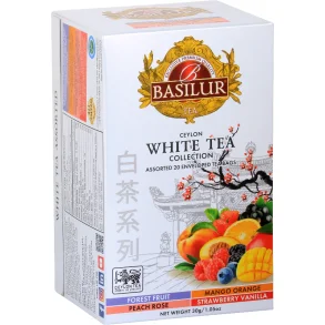 72174-3999 BASILUR White Tea 4 slags Assorterede Gastro Tebreve 20x2g