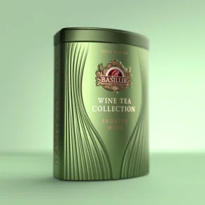 72342-4554 BASILUR Wine Tea Frosted Wine Metal D�se L�s sort te 75g