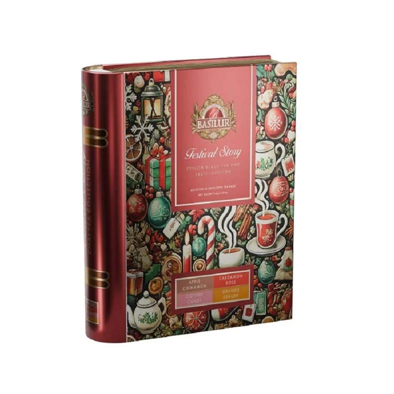 72590- BASILUR Festival Story Book Assorteret Metal 32x2g