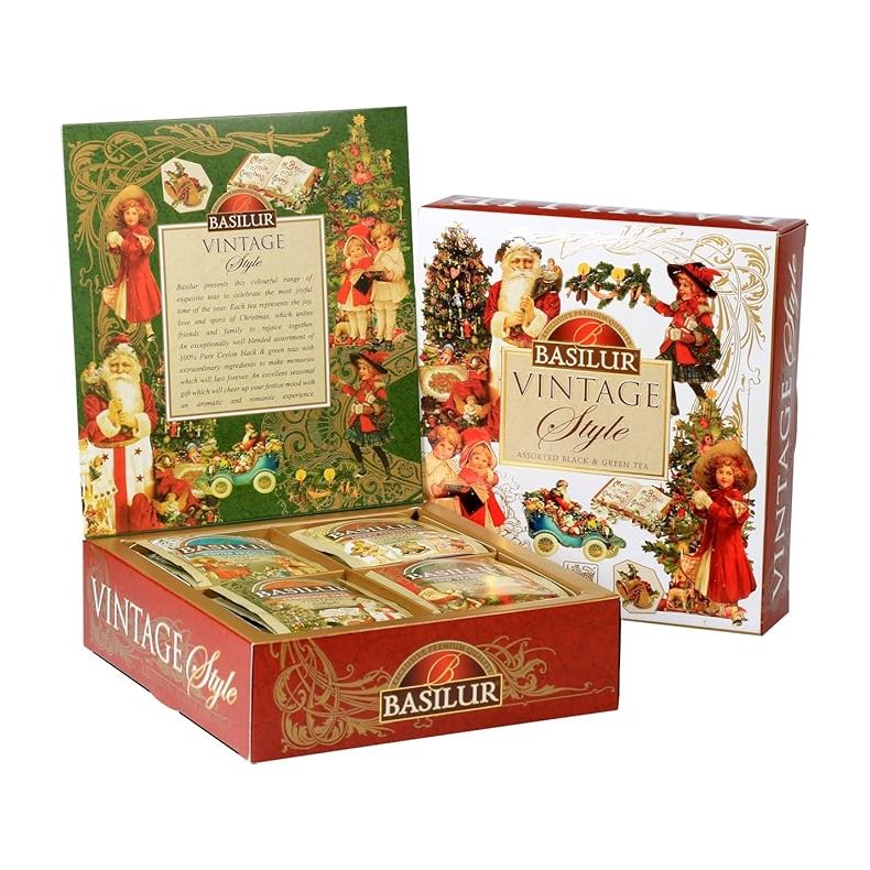 71430-Te�ske med 10 x 4 tebreve ( sort- gr�n te)