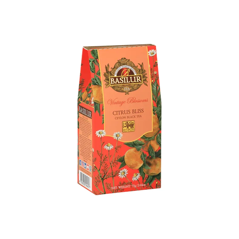 72155 BASILUR Vintage Blossoms Citrus Bliss 75g l�s sort te