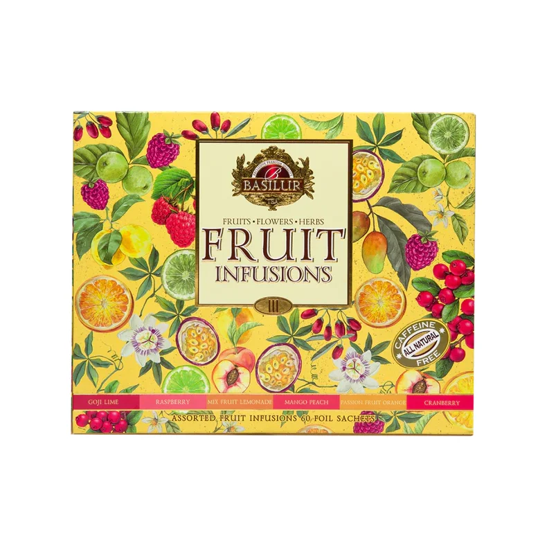 72363-4418 BASILUR Fruit Infusions - Display Gastro Tebreve 60x2g KOFFEINFRI FRUGT TE