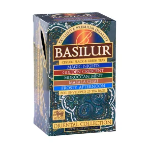 Basilur oriental  ass 25 x 2 g sort og grn te