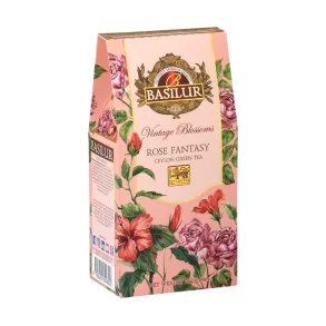 72154-4303 BASILUR Vintage Blossoms Rose Fantasy Refill Pakke 75g Grn Te med smag (rose & hibiscus)