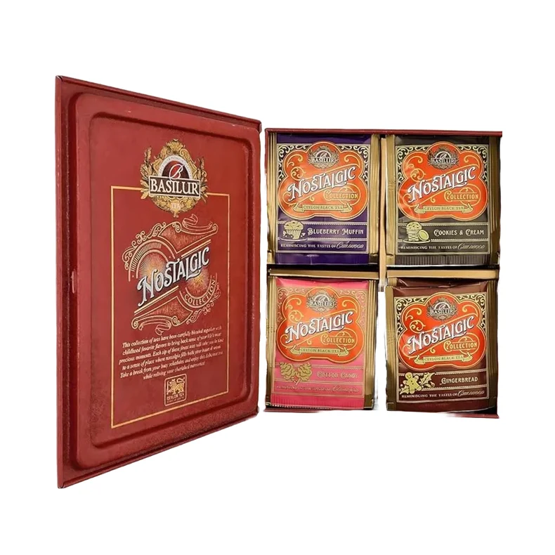 72327-4439 BASILUR TEBOG Nostalgic 4 slags Assorterede - 32 x 2g Gastro Tebreve