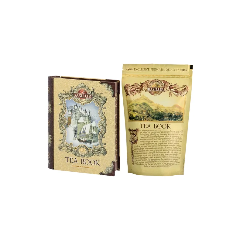 70209-7598 BASILUR TEBOG Gold Tea Book Bind II Metal L�s  sort te 100g