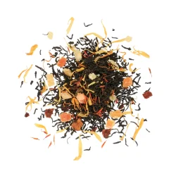 70209 BASILUR TEBOG Gold Tea Book Bind II Metal Ls Bladte 100g SORT MED SMAG (papaya, appelsin