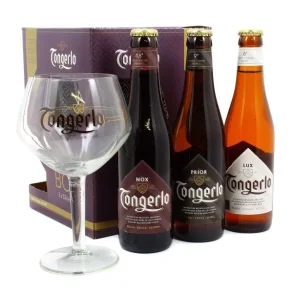 Belgisk gave�ske 3 x 33 cl + flot glas
