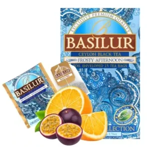 70855 Basilur oriental Frosty Afternoon  25 x 2 g sort te-( passionsfrugt-appelsin aroma )