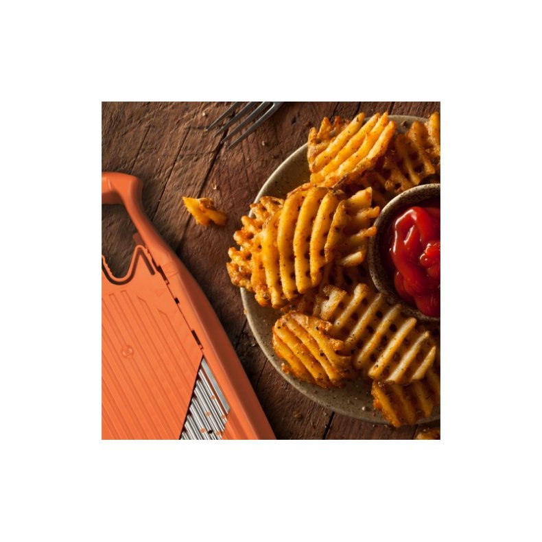 Waffel rivejern orange- brner