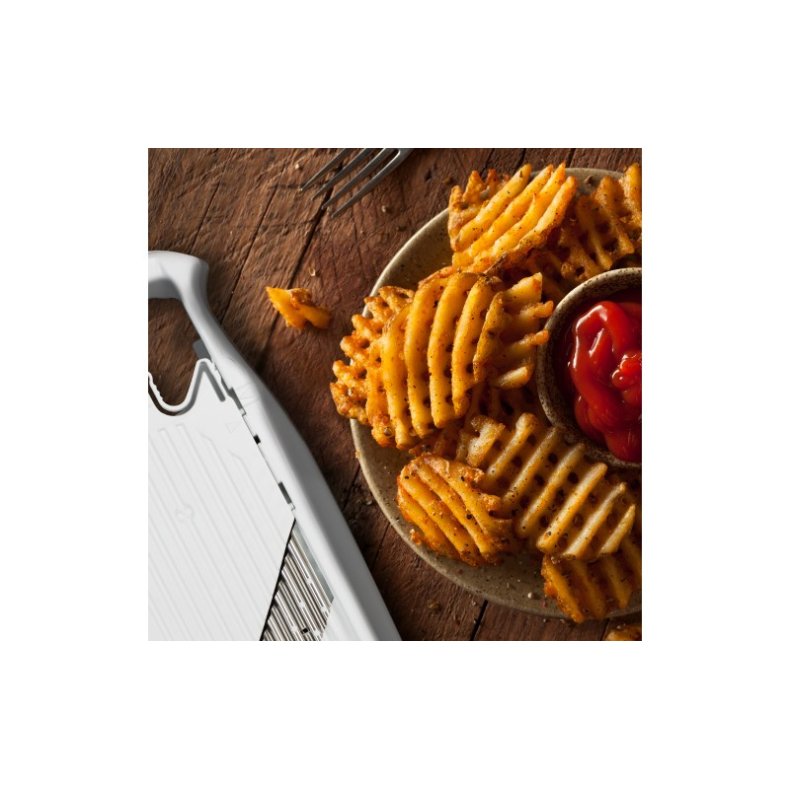 Waffel rivejern hvid- brner